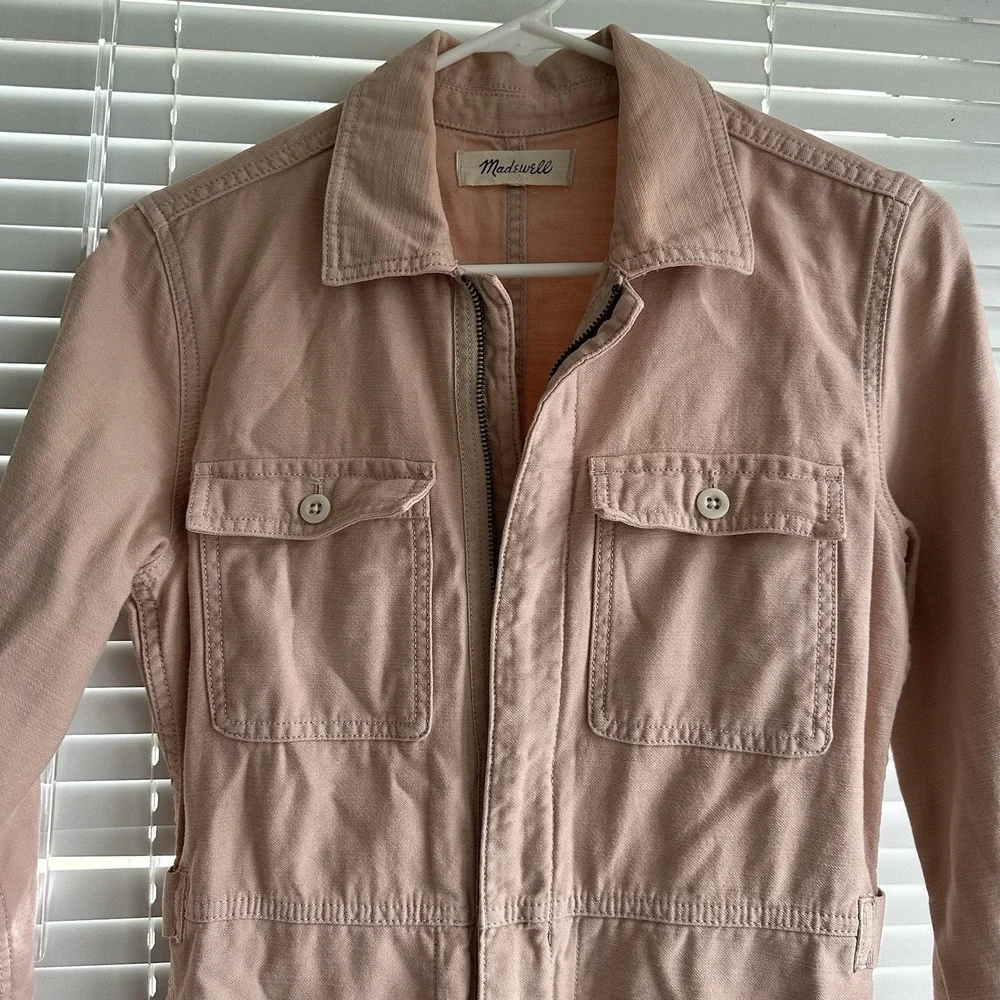 Madewell Garment‎ Dyed Zip Front Coverall in Avalon Pink Jumpsuit S/M - Picture 5 of 13